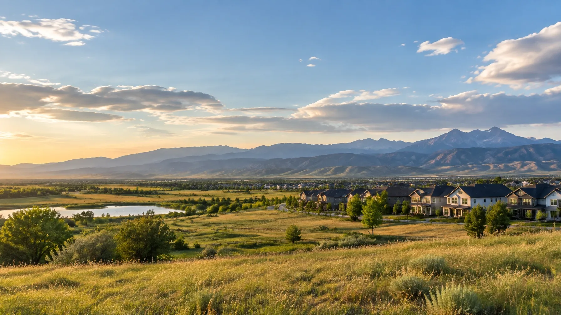 St. Vrain Valley open land, a Longmont neighborhood, and the Front Range
