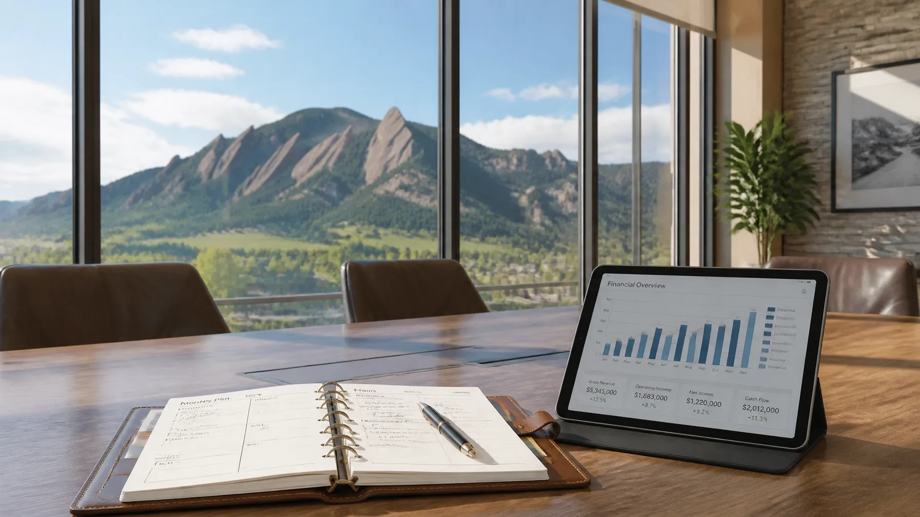 Financial planning workspace from the published article
